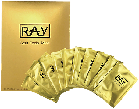 Ray Thailand Facial Silk Mask Moisturizing Gold Box - Facial (509x496), Png Download
