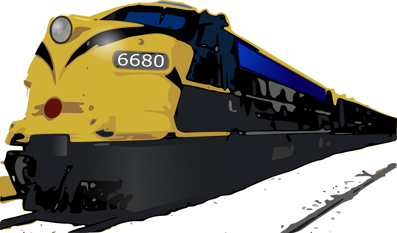 Train,rail,railway,free Vector Graphics,free Pictures, - Kereta Api Vector Png (1280x750), Png Download