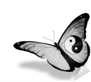 Vinilo Pixerstick Dao Pabellón De Mariposas Volando, - Art Print: Suns Luck's Israeli Flag Butterfly Flying, (400x400), Png Download