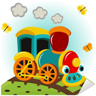 Vector Illustration Sticker • Pixers® • We Live To - Cute Train (400x400), Png Download