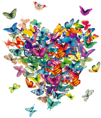 Que Alteran La Reflexión De La Luz Produciendo Colores - Butterfly Heart (343x400), Png Download