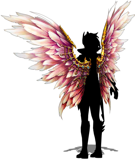Pink Wings Shadow - Illustration (500x578), Png Download