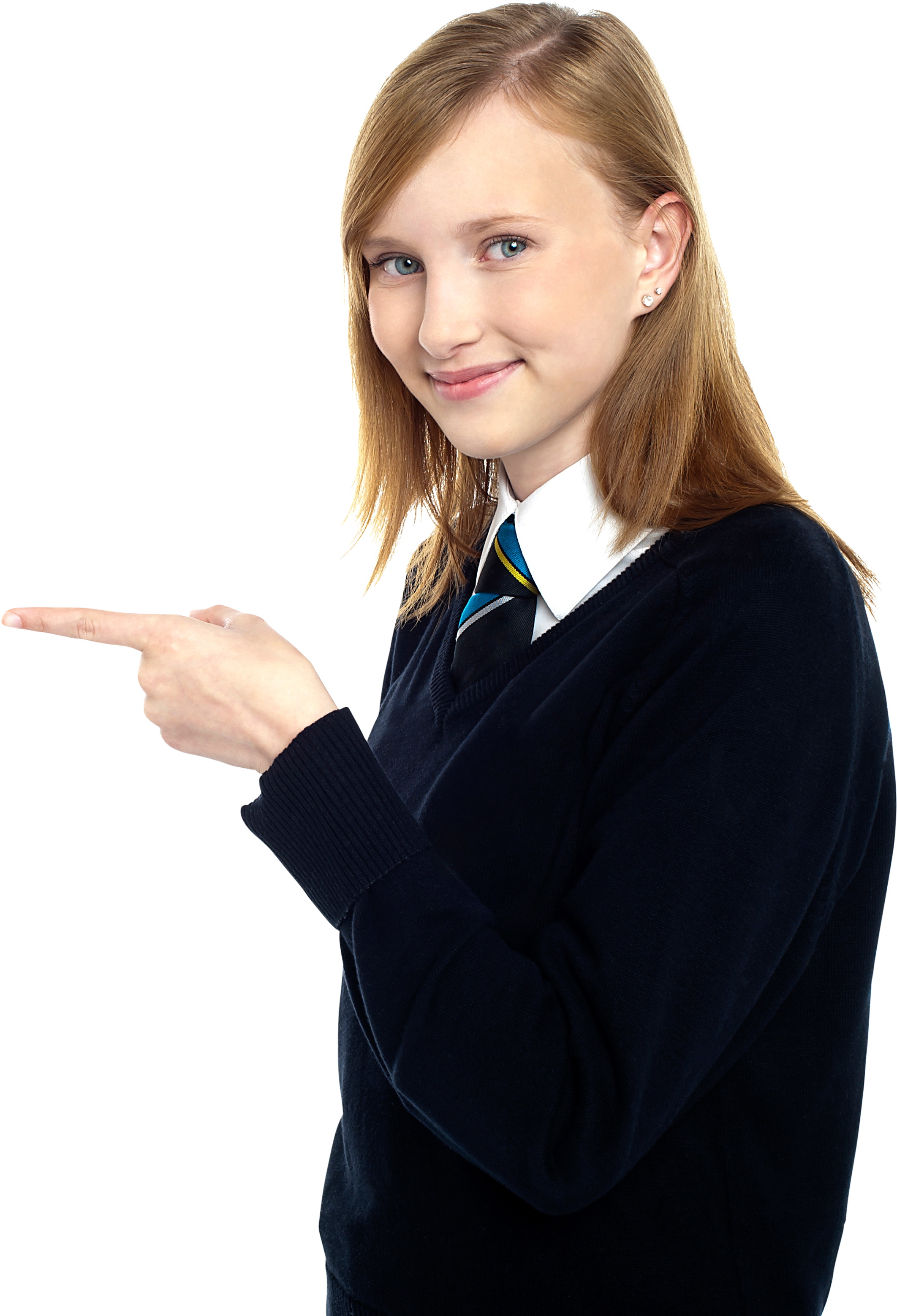 Women Pointing Left Png Stock Photo - Stock Woman Photo Png (4809x3200), Png Download