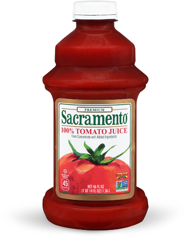 Tomato Juice 46 Oz Pet Bottle - Sacramento Tomato Juice - 46 Fl Oz Can (367x473), Png Download