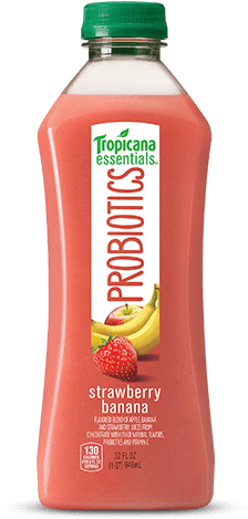 Tropicana Probiotics Strawberry Banana (360x600), Png Download