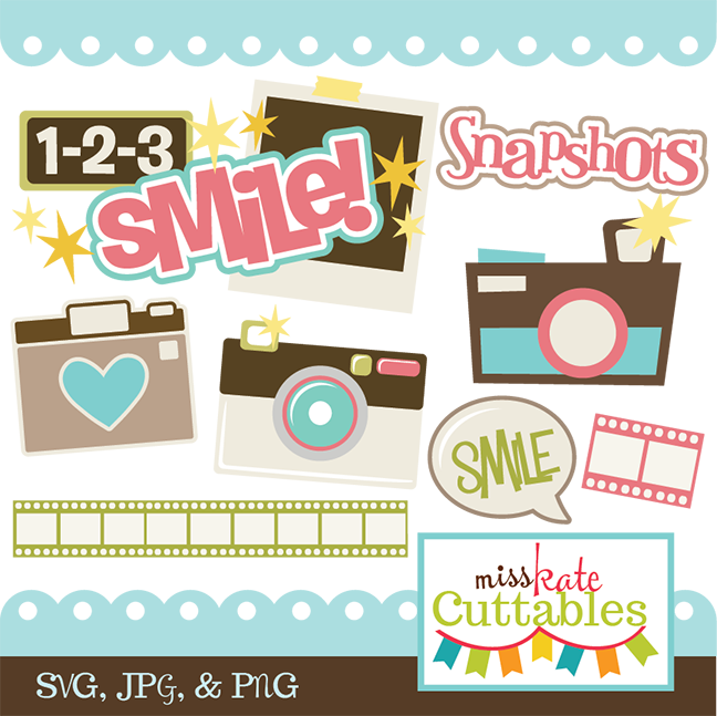 Svg Scrapbook Title Camera Svg File Cute Svg Cut Files - Smile Scrapbook (648x647), Png Download
