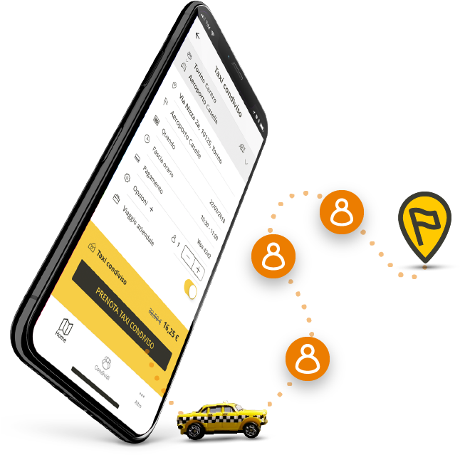 Share Taxis With Up To 50% Of Savings - Taxicab (674x671), Png Download