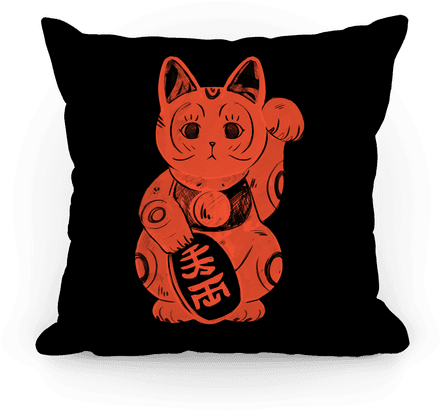 Japanese Lucky Cat Pillow - She's Beauty She's Grace She Ll Punch You In The Face (484x484), Png Download