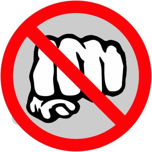 The Signs Promote A New Anti-violence Policy [picture - Fist (500x500), Png Download