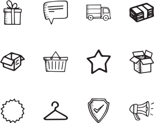 Hand Drawn Arrows 100 Free Icons - Hand Drawn Package Icon (560x480), Png Download