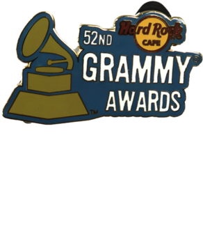 52nd Grammy Awards Hard Rock Grammy Pin - 52th Grammy Awards (360x480), Png Download
