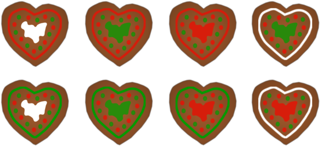 The Gingerbread Man Biscuits Heart - Gingerbread (694x340), Png Download