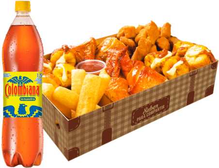 Favoritos Pollo Con Gaseosa - Colombiana Postobon Carbonated Drink (500x355), Png Download