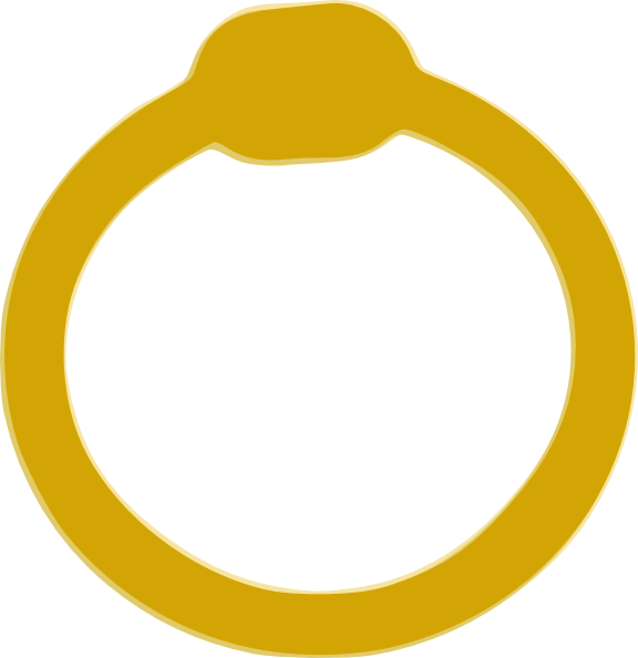 Gold Ring Transparent Cartoon (576x594), Png Download