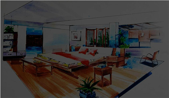 Hotel Interior Design Idea - 室内 设计 手绘 效果 图 (570x570), Png Download