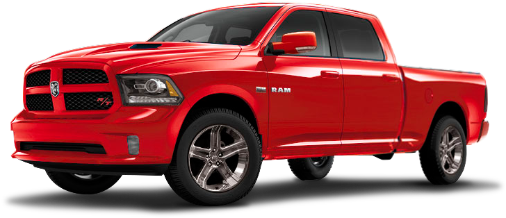 Ram Rt 2012 >> Crew Cab Rt 2014 - Red Dodge Ram Pick Up Truck (727x339), Png Download