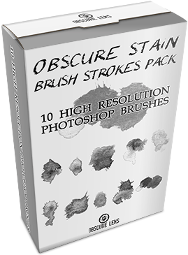 Obscure "stain" Brush Strokes Pack - Box (300x409), Png Download