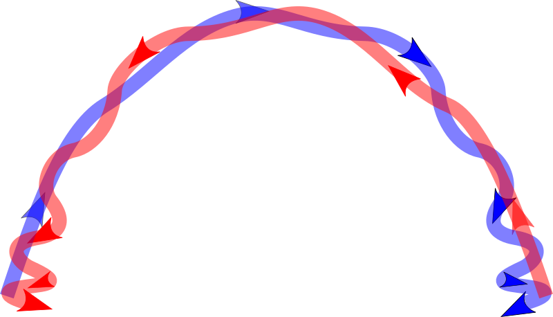 Right And Left Handed Vector Fields (800x458), Png Download