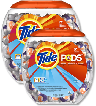 Tide Pods Clear Container (352x358), Png Download