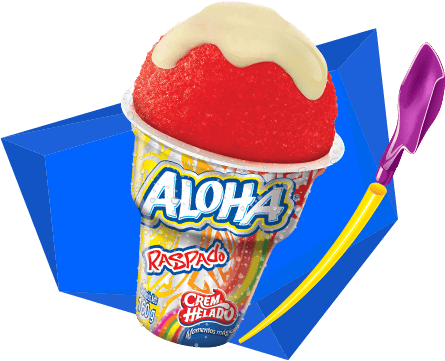 Aloha Kola Raspado - Crem Helado (445x361), Png Download