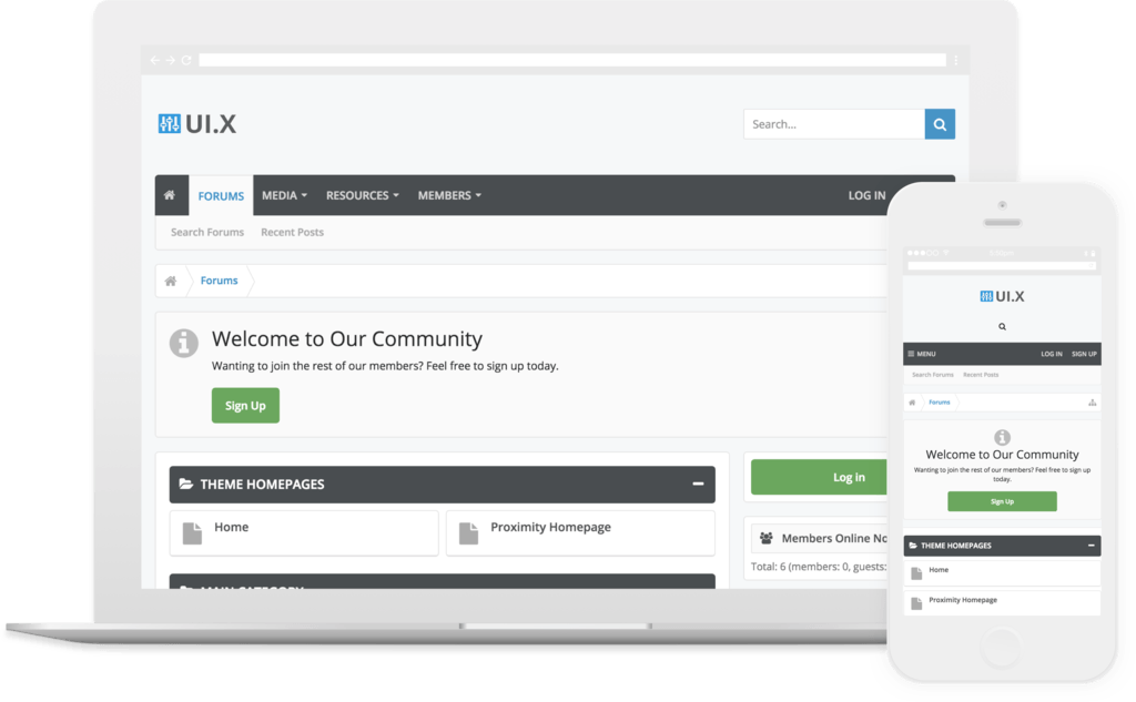 X Is A Feature-rich Xenforo Theme That Is Built Around - Ui X Xenforo Theme (1024x633), Png Download