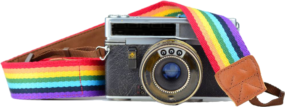 Rainbow Funky Camera Strap - Imo - Camera Strap – Red Village (1024x398), Png Download