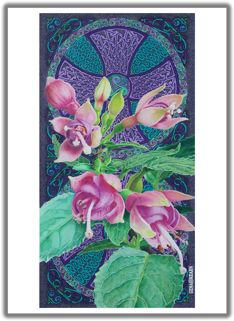 My Souls Confidant Fuschias Greeting Card - Art (825x1125), Png Download