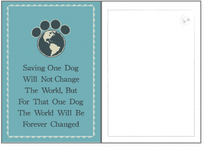 Saving One Dog Rescued Card (733x550), Png Download