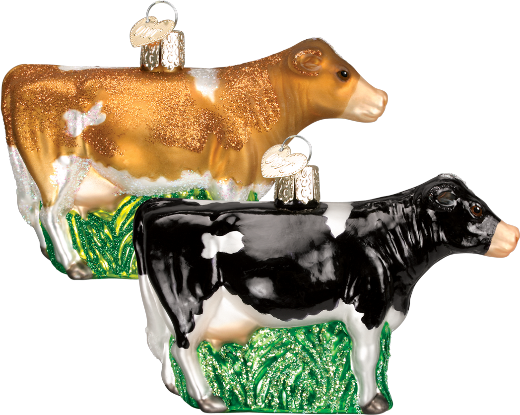 Click - Old World Christmas Dairy Cow Assorted Colors (1200x1200), Png Download