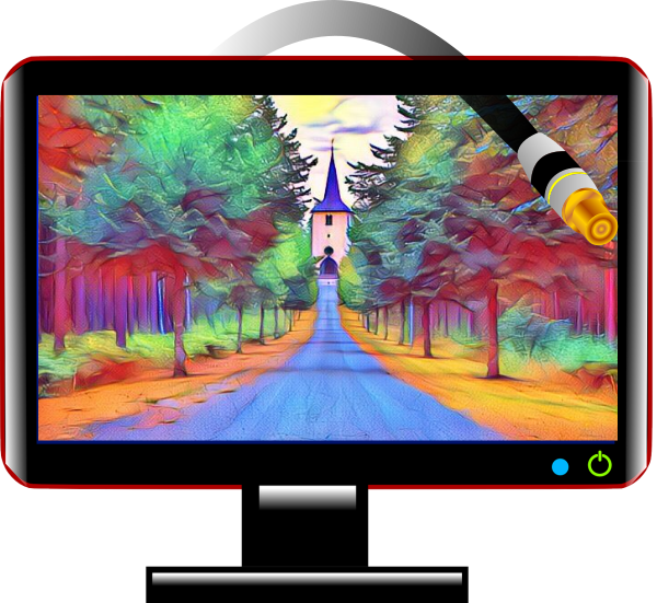 [freebie] Vector Of Cable Tv On Transparent Background - Digital Art ...