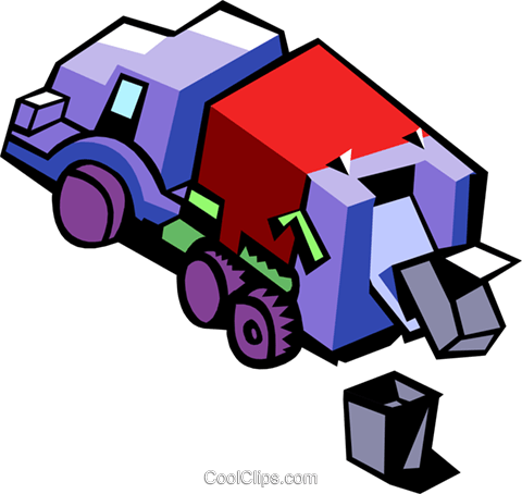 Garbage Truck Royalty Free Vector Clip Art Illustration - Garbage Truck Clip Art (480x454), Png Download