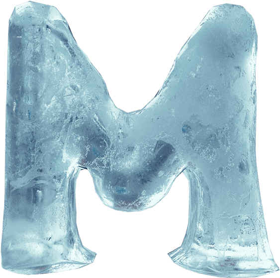 Ice Ice Baby Font - Letter M With Snow (595x595), Png Download