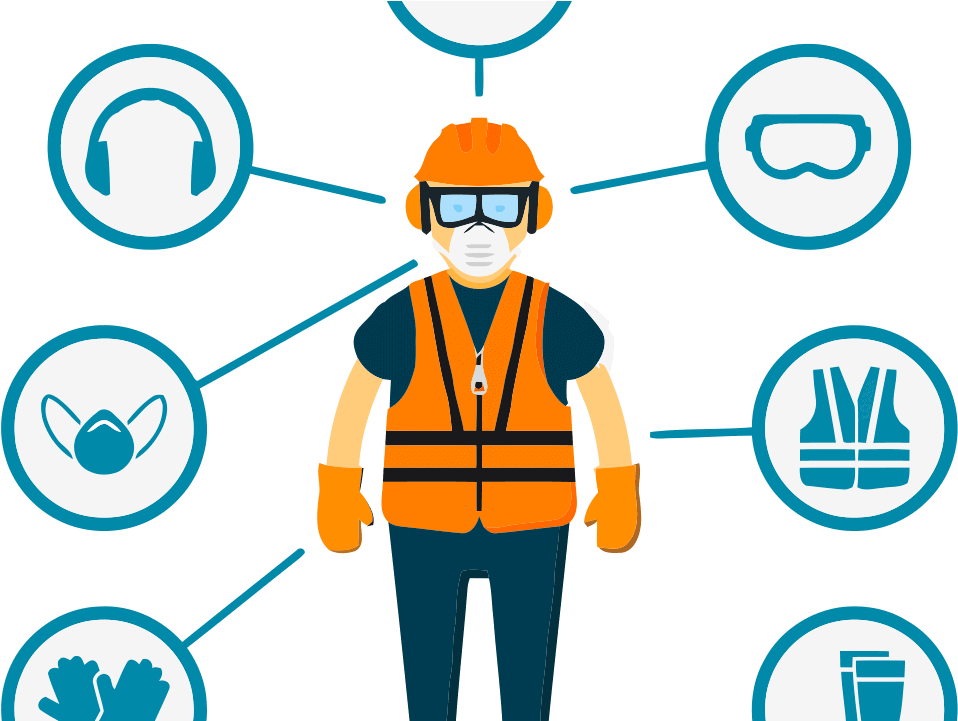 Curso De Prevención De Riesgos Laborales Específicos - Health And Safety Vector (1050x720), Png Download