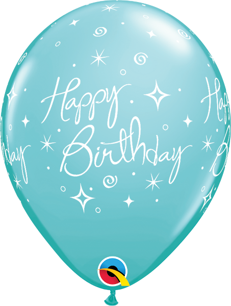 Happy Birthday Elegant Sparkles & Swirls Fashion Caribbean - 30" Black And Silver Happy Birthday Sparkles (453x600), Png Download