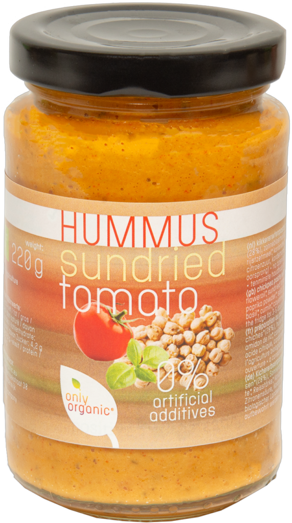 Hummus Sundried Tomato - Chutney (644x1200), Png Download