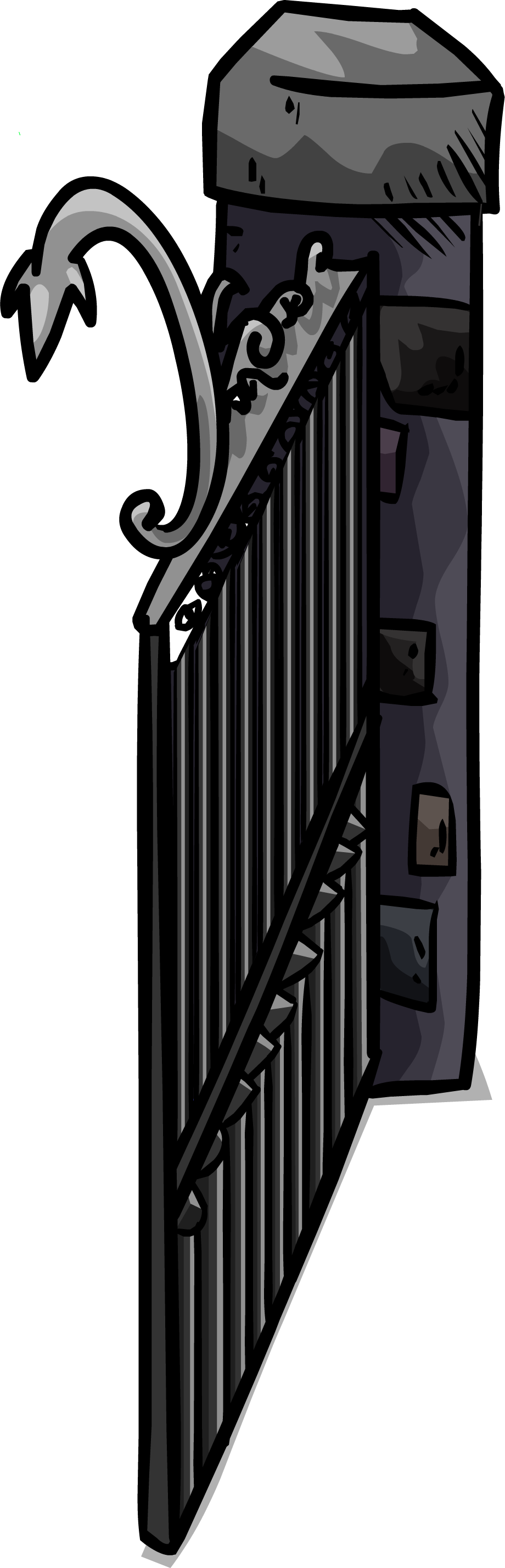Iron Gate Sprite 004 - Club Penguin Iron Doors (920x2854), Png Download