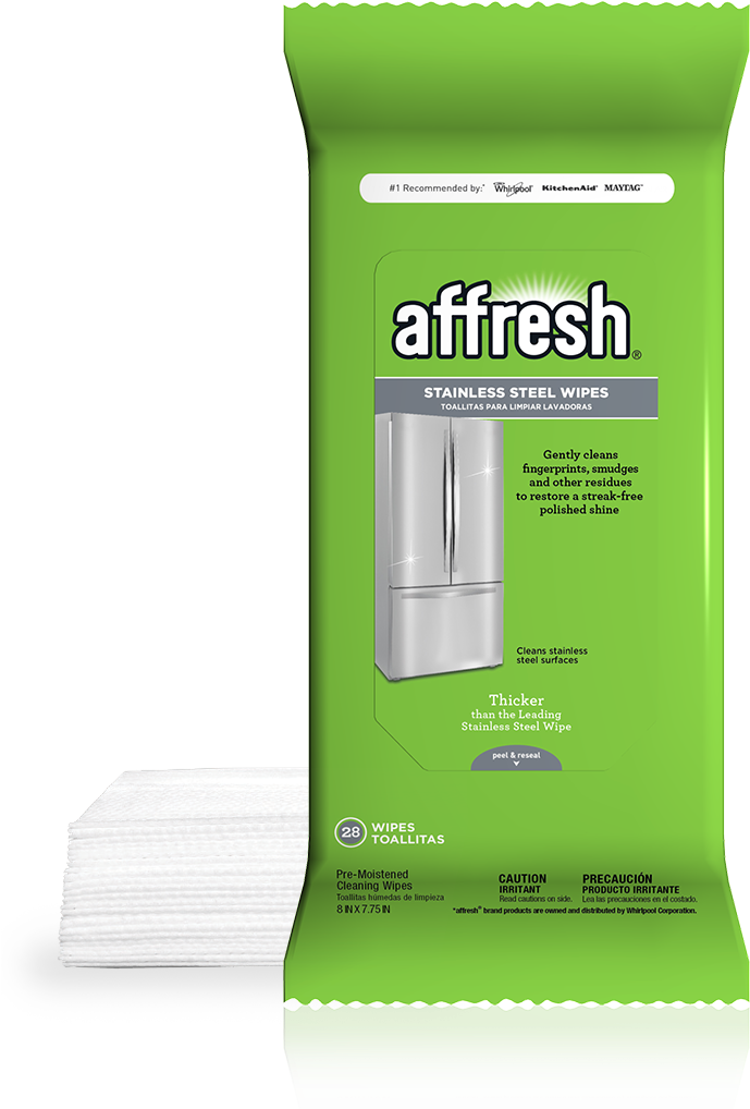 Stainless Steel Cleaning Wipes - Affresh W10549851 Dishwasher Cleaner With 6 Tablets (936x1043), Png Download