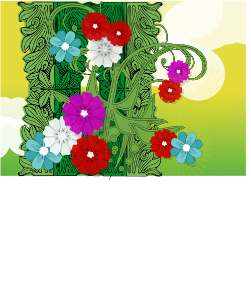 This Free Clipart Png Design Of Flowers In A Garden - Spring Clip Art (504x592), Png Download