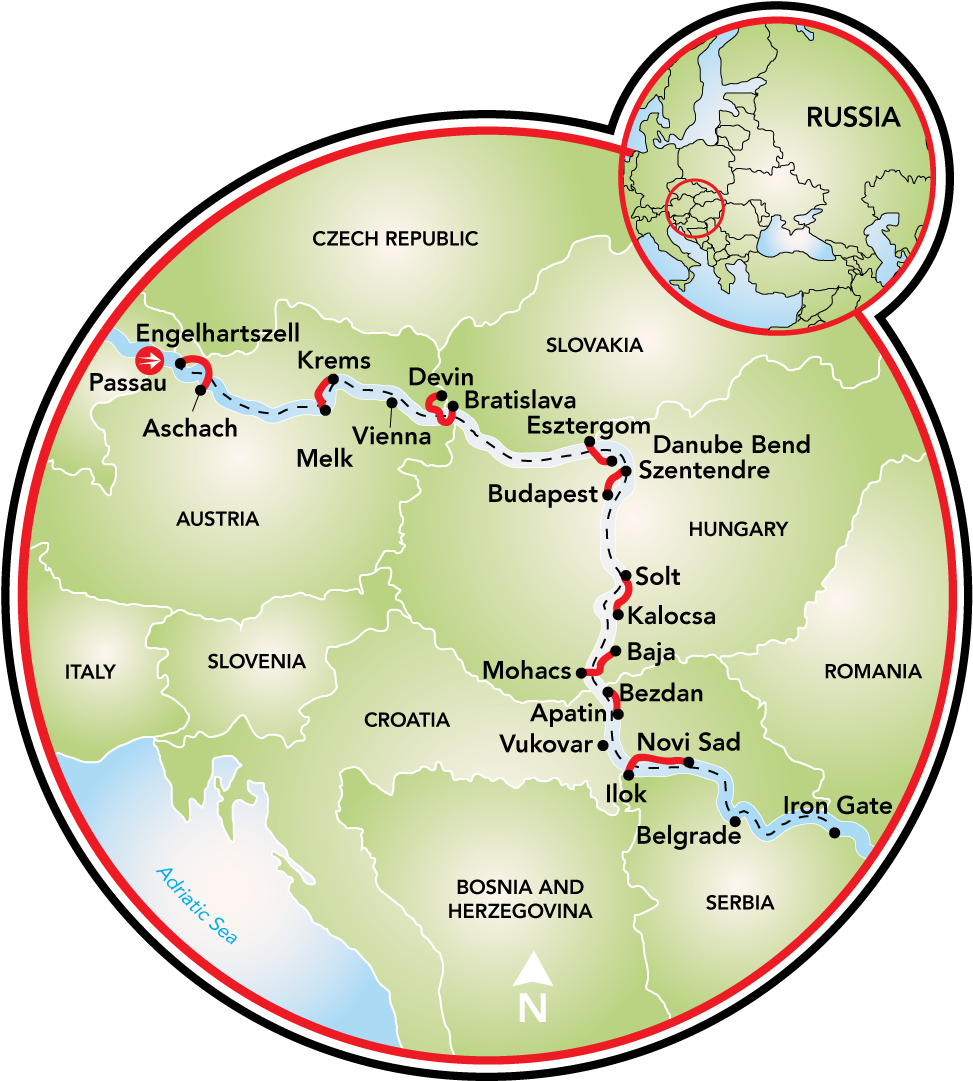 Along The Danube-iron Gates Map - Iron Gates Natural Park Romania Map (1200x1200), Png Download