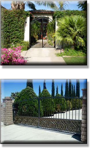 Wrought Iron Drive Through Gate By Precision Garage - Palm Springs (320x522), Png Download