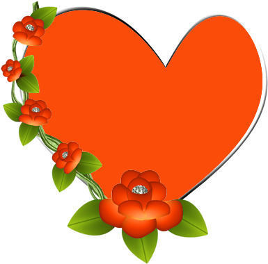 Heart - Orange Heart Clip Art (414x405), Png Download