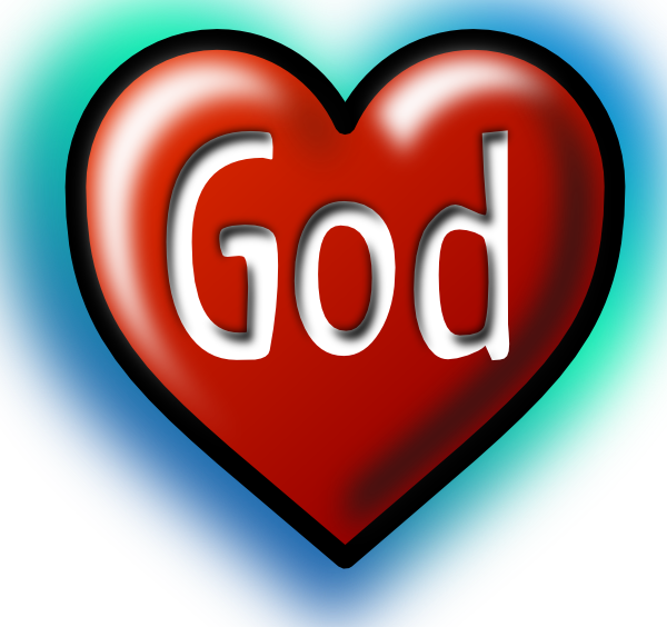Free Vector God Heart Clip Art - God Clip Art (600x564), Png Download
