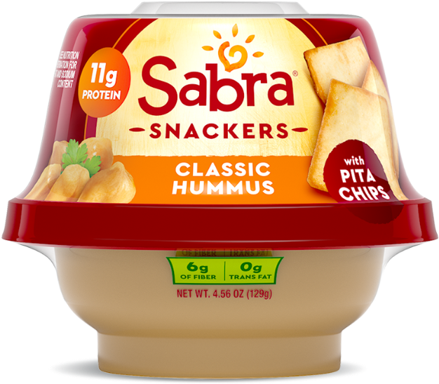 classic Hummus With Pita Chips - Pretzel And Hummus (640x640), Png Download