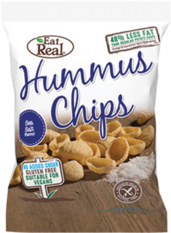 Eat Real Hummus Chips Seal Salt - Eat Real Hummus Chips Sea Salt (800x800), Png Download