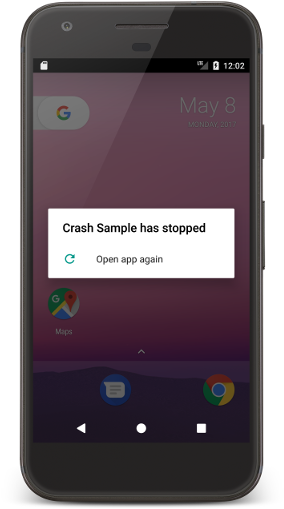 An App Crash On An Android Device - Android Crash Dialog (345x610), Png Download