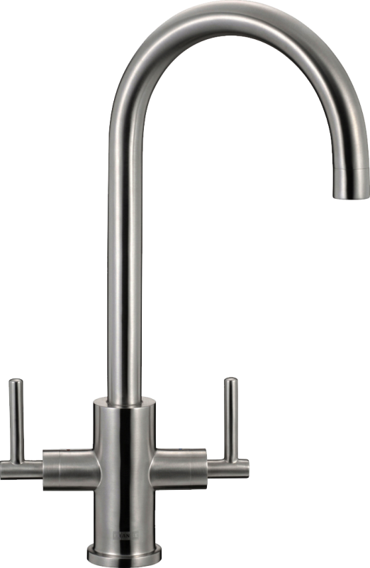 Brushed Stainless Steel Accents Home Garden Bathroom - Kitchen Taps Stainless Steel (522x800), Png Download