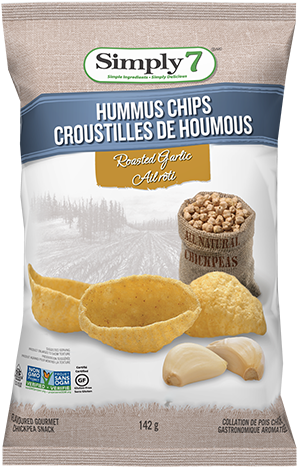 Hummus Chips Roasted Garlic - Simply 7 - Hummus Chips Sea Salt - 5 Oz. (400x500), Png Download