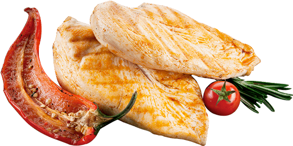 Grilled, Sautéed, Baked, Or Roasted - Baked Meat Png (600x391), Png Download