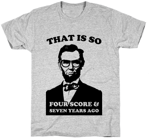 Hipster Abe Mens T-shirt - Abraham Lincoln (484x484), Png Download