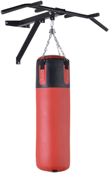 Pull And Chin Up Bar With Punching Bag Bracket - Punching Bag (600x600), Png Download
